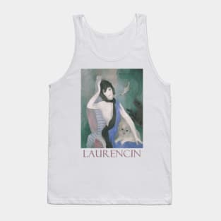 Portrait of Coco Chanel with Dog by Marie Laurencin Tank Top